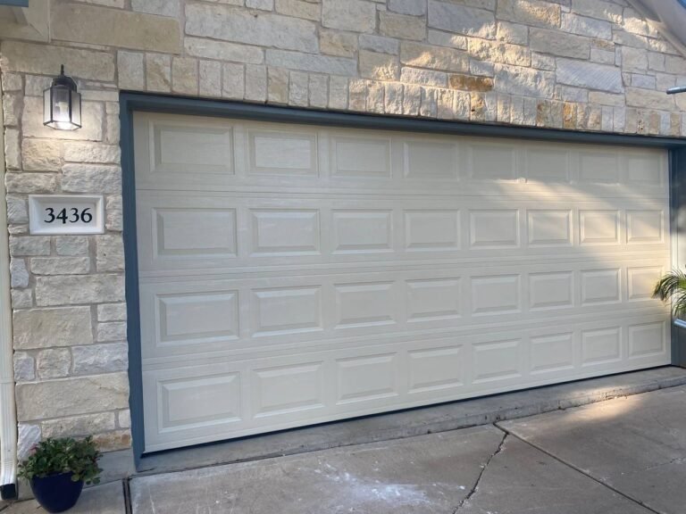 white garage door